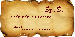 Szénásy Dorina névjegykártya