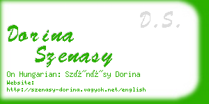 dorina szenasy business card